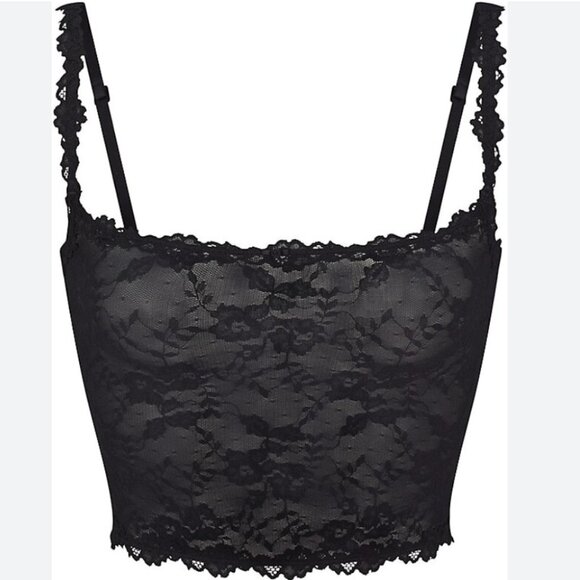 NWT Skims Stretch Lace Cami Tank Top Onyx Black Size 2X - Picture 1 of 8